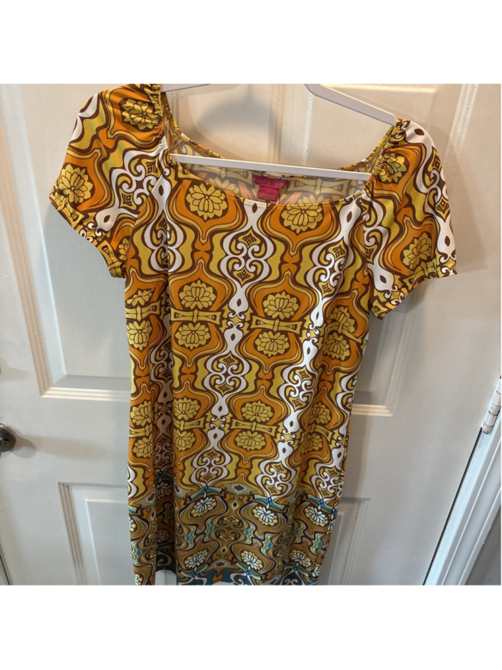 sunny leigh dress Multicolor Design Off Shoulder Or Not Stretch Size Small
